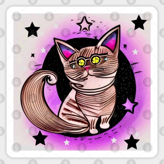 Star Struck Sticker by Black Cat Alley